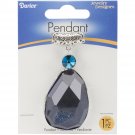 Darice Jewelry Pendant with Bail Agate Druzy Blue 32 x 70mm