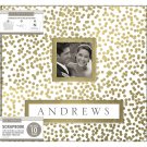 American Crafts K&Company Frame AName Post Bound Album12X12Gold Foil ScatterDots