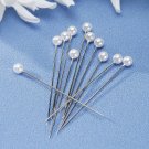 Darice White Pearl Corsage Pin, Silver, 144-Pack