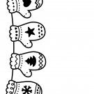 Darice Embossing Folder Hanging Mittens 4.25 x 5.75 inches