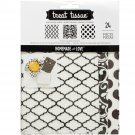 American Crafts Homemade With Love Food Craft Tissue Black And White