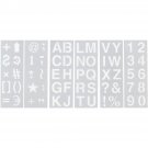 Stencil Sheet Set 13"X4.5" 6/Pkg-Alphabet, Numbers & Symbols 2"