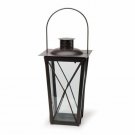 Darice Tapered Black Metal Candle Lantern: 6.75 x 6.75 x 11.875 inches