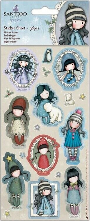 Santoro'S Gorjuss Sticker Sheet 36/Pkg