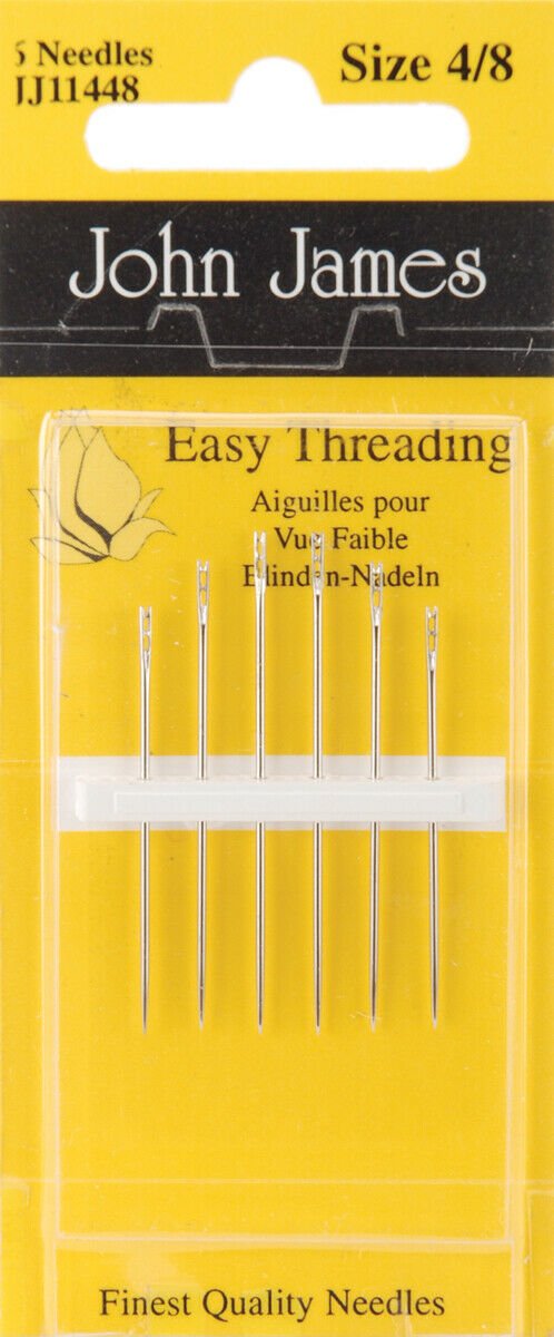 John James Easy Threading Calyxeye Hand Needles-Size 4/8 6/Pkg