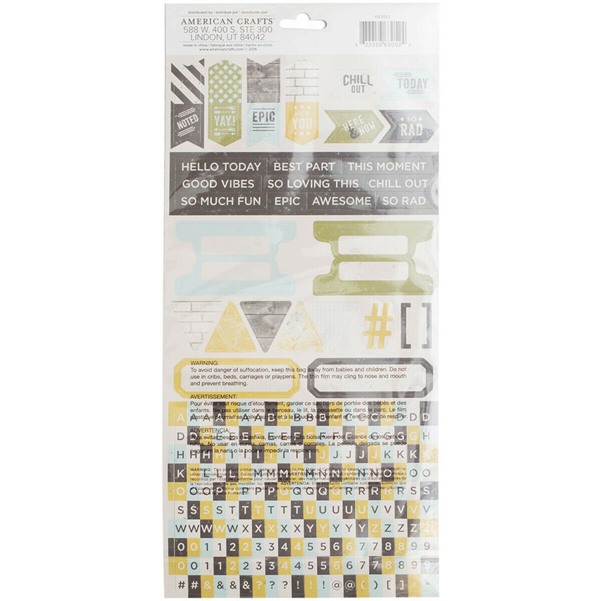 American Crafts We R Memory Keepers High Five Collection Cardstock Stickers