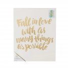 American Crafts Color Reveal Collection Watercolor Panel 16 x 20 Fall in Love