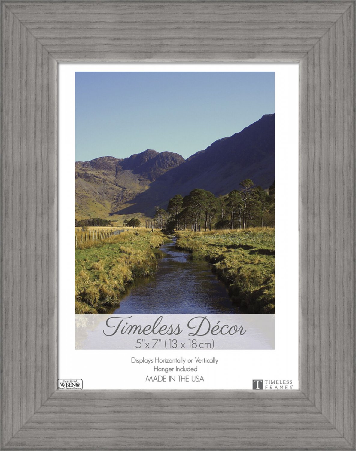 Darice Timeless Frames Shea Wood Picture Frame Weather Gray