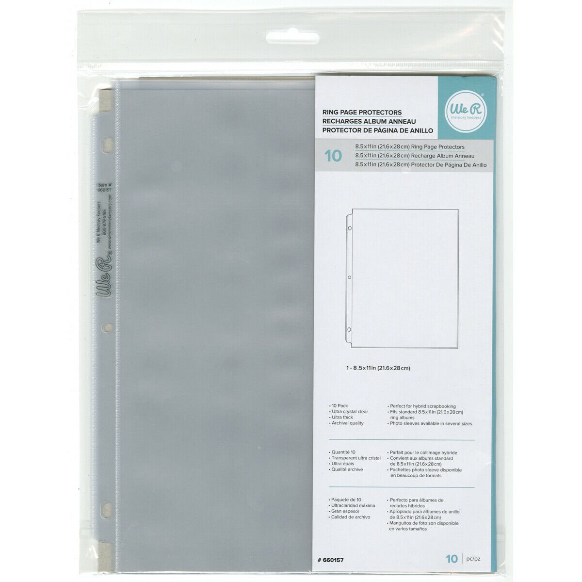 American Craft We R Memory Keepers 8.5X11 Photo Sleeve Protectors