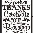 Darice Embossing Folder Give Thanks & Celebrate 4.25 X 5.75 inches