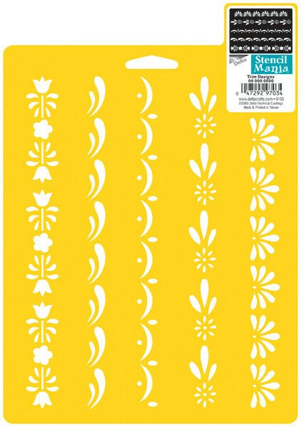 Stencil Mania Stencil 7"X10"-Trim Designs