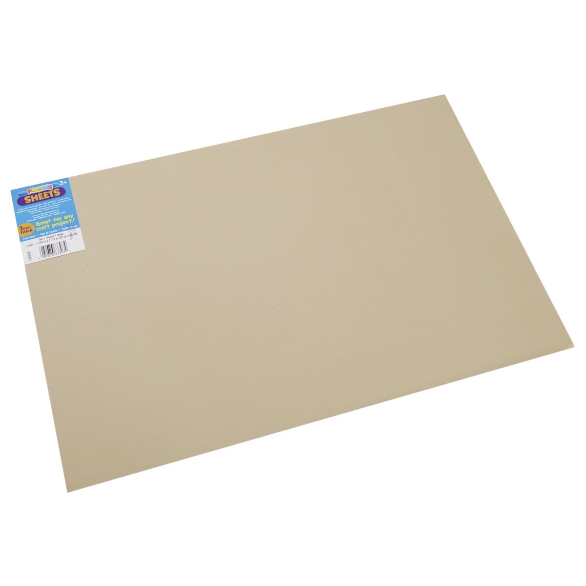 Darice Foamies Foam Sheet Tan 2mm thick 12 X 18 Inches