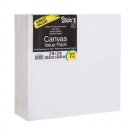 Darice Studio 71 Medium Weight Stretched Acrylic Canvas Value Pack 12 x 12 inch