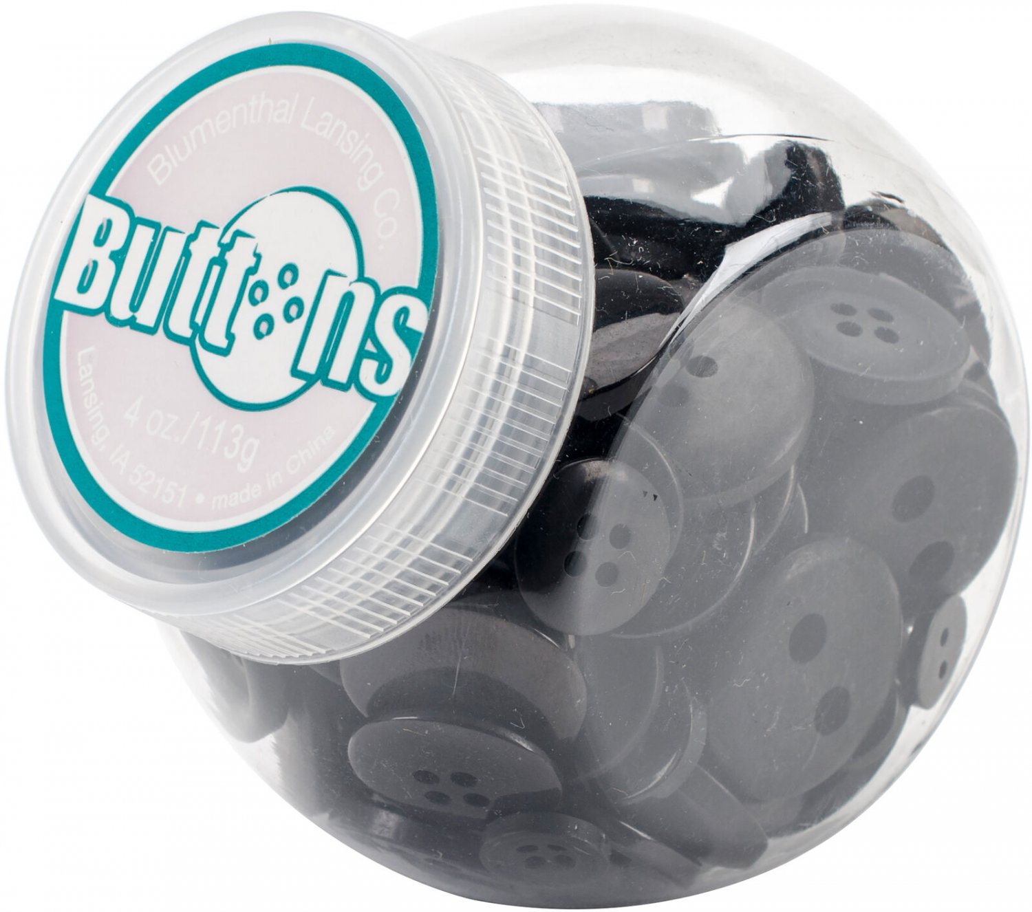 Blumenthal Button Jar 4Oz-Black