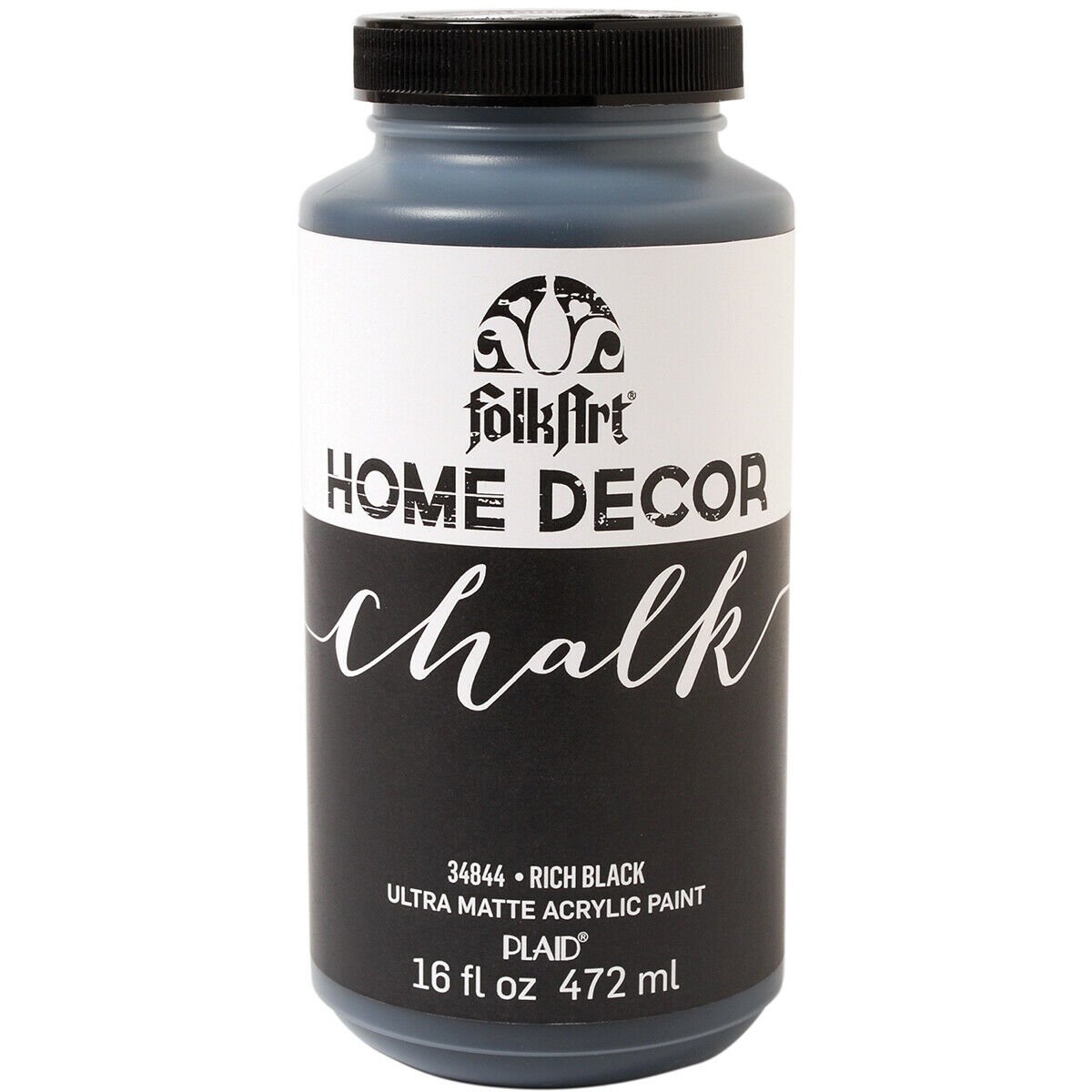 FolkArt Home Decor Chalk - Rich Black, 16 oz.