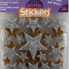 Darice Foamies Glitter Stickers Stars Gold and Silver