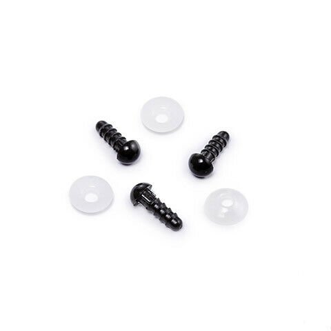 Darice Solid Eyes Black with Plastic Washers 6mm