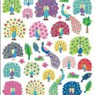 Tattoo King Multi-Colored Stickers-Peacock Splendor