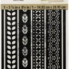 Folkart Peel & Stick Stencil 5.875"X8.25"-Borders