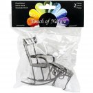 Mini Iron Garden Rocking Chair & Table Set 2/Pkg-Rustic
