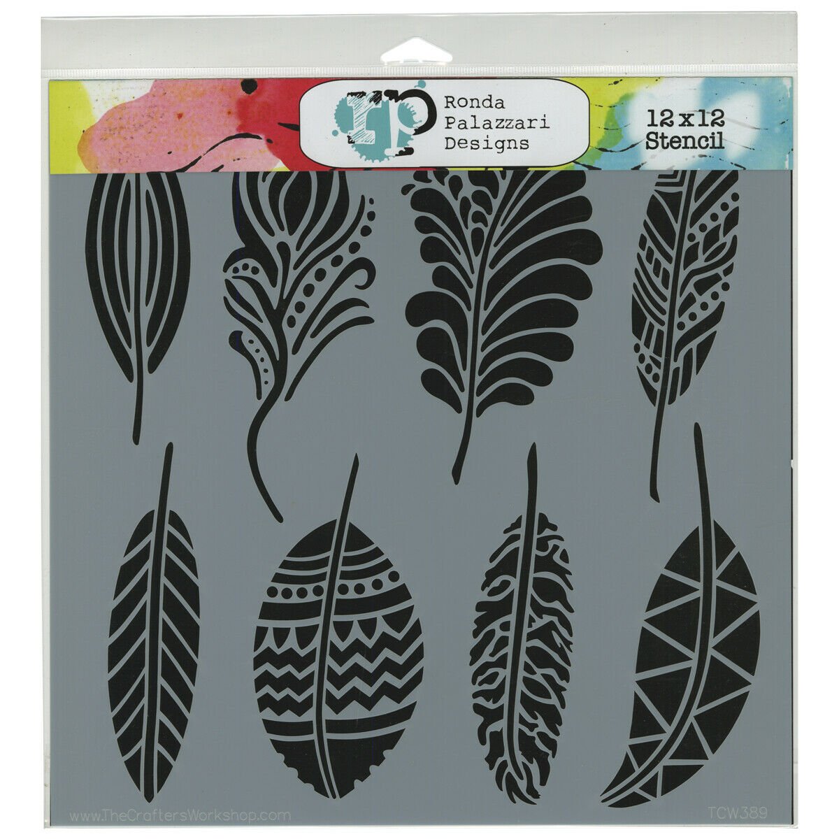 Crafter'S Workshop Template 12"X12"-Fancy Feathers