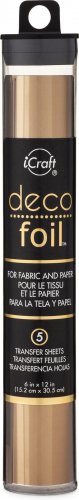 Deco Foil Transfer Sheets 6"X12" 5/Pkg-Bronze