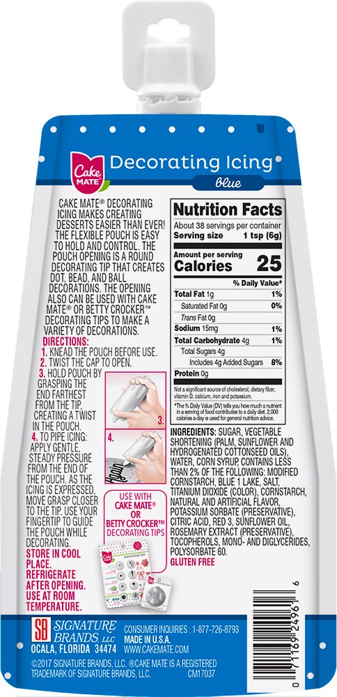Cake Mate(R) Decorating Icing Pouch 8Oz-Blue