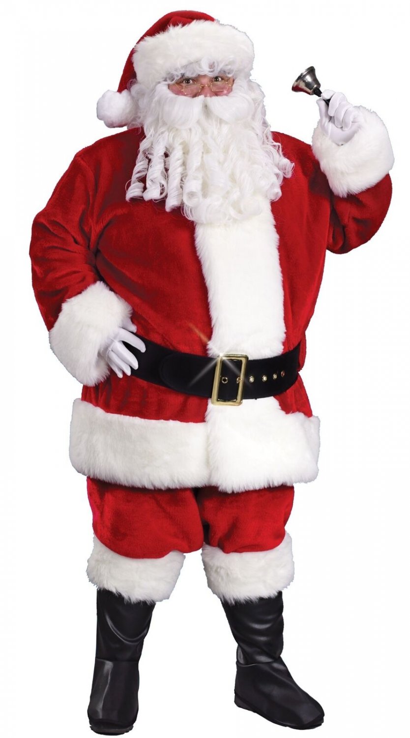 Fun World Regency Plush Crimson Santa Suit Standard (40-48)