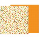 American Craft  Woodland Forest Collection 12X12 Double Sided Paper Leaf Toss