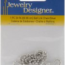 Darice Ball Link Chain 24 Inches Silver