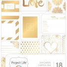 American Craft Becky Higgins - Project Life - 3 x 4 - Theme Cards - Golden