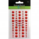 Eyelet Outlet Adhesive-Back Enamel Dot 60/Pkg-Red