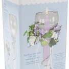 Darice Victoria Lynn Single Floating Glass Taper Holder Silver Stand