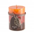 Darice Dynamic Collections Layered Candles Hot Apple Pie 4 Inches Pillar