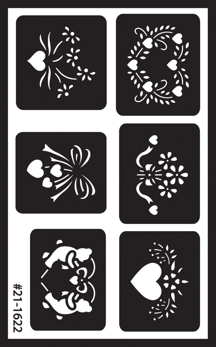 Armour Etch Over N Over Stencil  Assorted