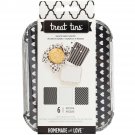 American Crafts Homemade With Love Food Craft Tins Small Black And White