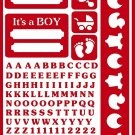 Armour Products Over N Over Glass Etchg Stencil 5 X 8 It's a Boy It's a Girl