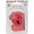 American Crafts Pink Paislee Yuletide Countdown Numbers Red