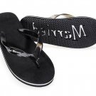 Darice Victoria Lynn™ Mens Just Married Black Flip Flops Small