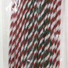 Darice Chenille Stems - 8mm - Red, White & Green Candy Cane Twists - Big Value