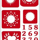 Armour Products Etch Over N Over Stencil Reverse Numbers