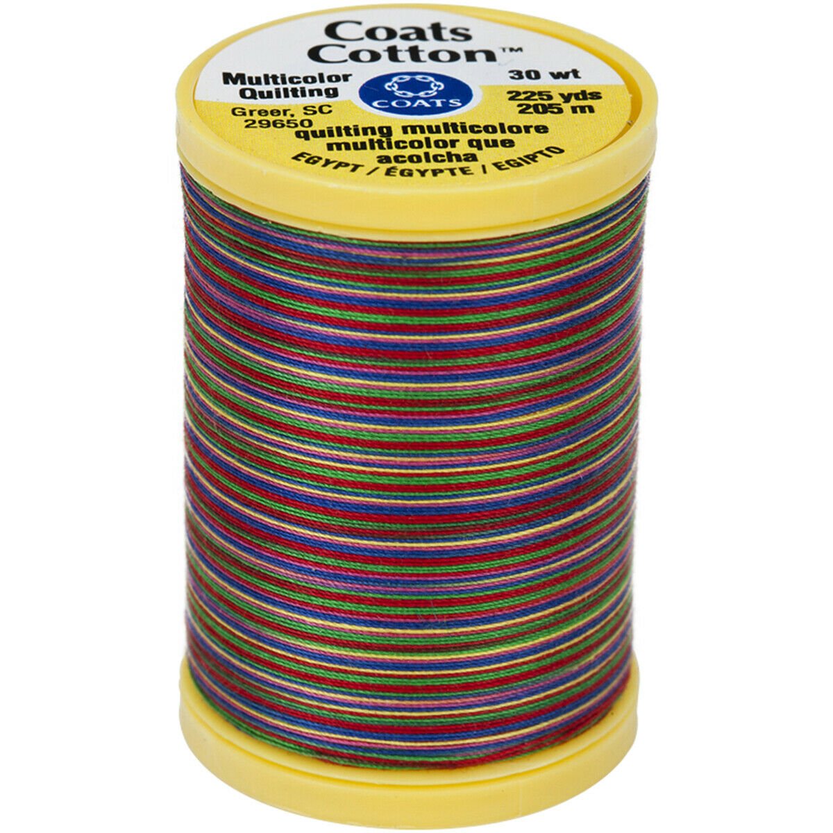 Coats Cotton Machine Quilting Thread Multicolor 225Yd-Over The Rainbow