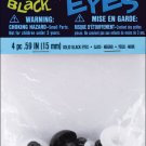 Darice Shank Back Solid Eyes with Plastic Washers 15 mm Black