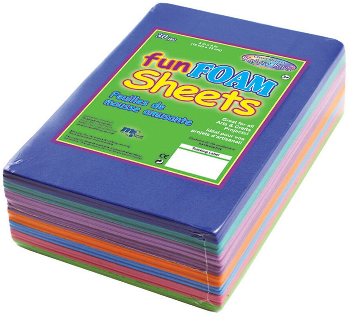 Foam Sheets 4"X6" 1.5Mm 30/Pkg-Fashion Colors