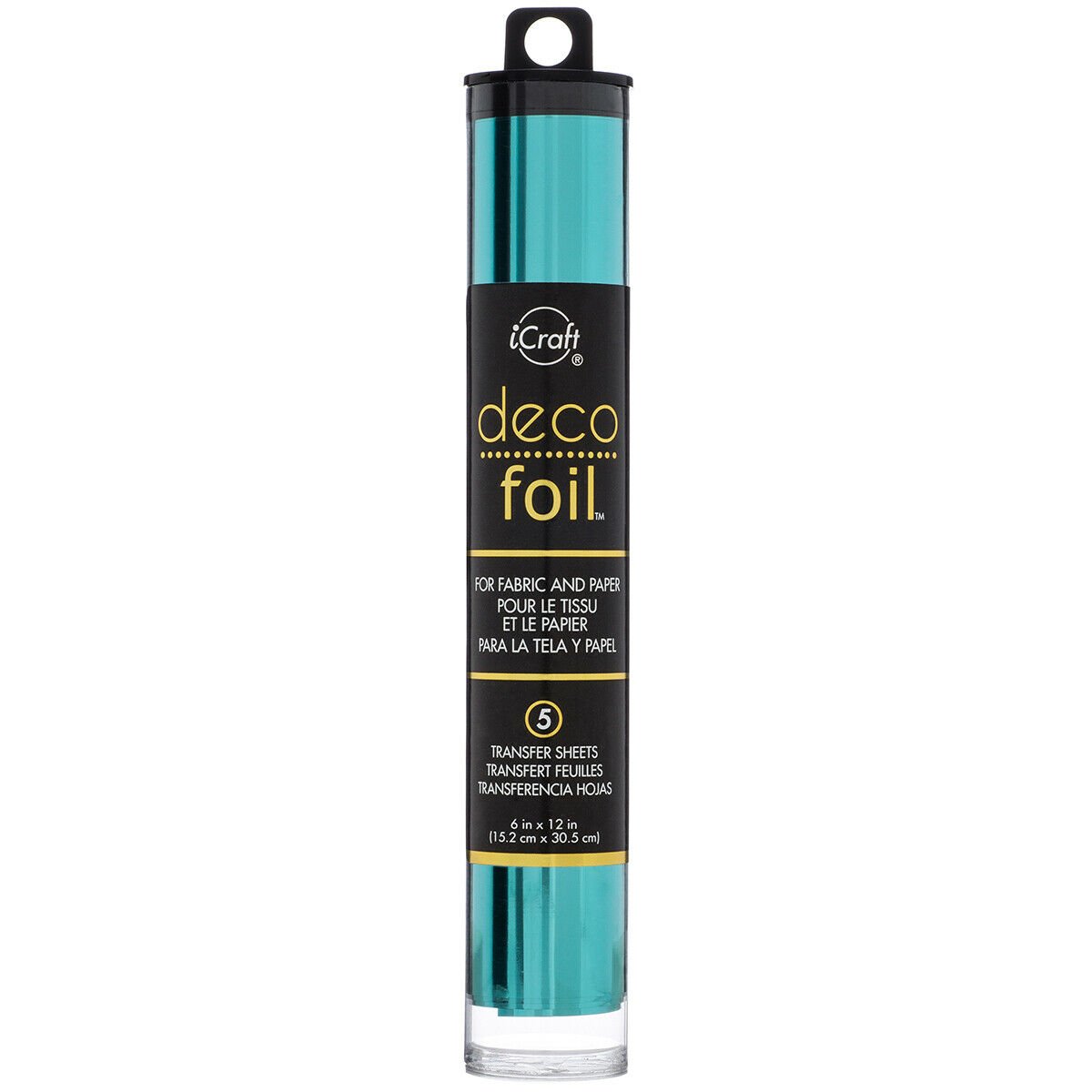 Deco Foil Transfer Sheets 6"X12" 5/Pkg-Aqua
