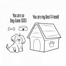 Sizzix Framelits Die With Clear Acrylic Stamp Set Doggone Cute