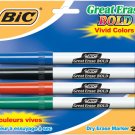 Bic Great Erase Bold Dry-Erase Fine Point Markers 4/Pkg-Blue, Black, Red & Green