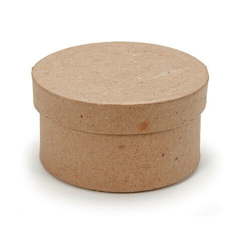Darice Paper Mache Mini Box Round 3 inches