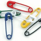 Mini Painted Safety Pins .75" 50/Pkg-Primary