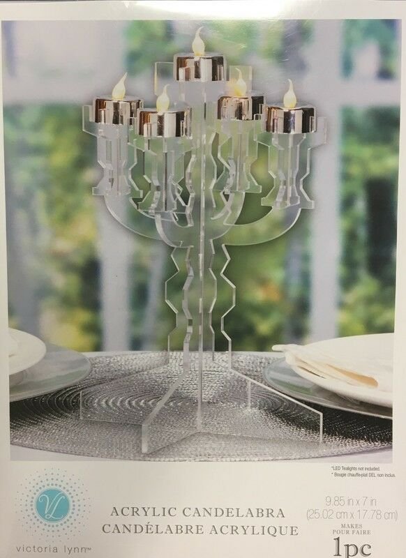 Darice Tea Light Acrlic Candlelabra 9.85X7 Inches